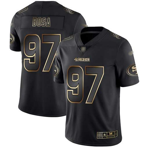 San Francisco 49ers Limited Black Gold Men Nick Bosa NFL Jersey #97 Vapor Untouchable